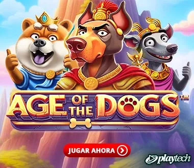 Miniatura del arte de una tragamonedas protagonizada por perros con corona y armadura.